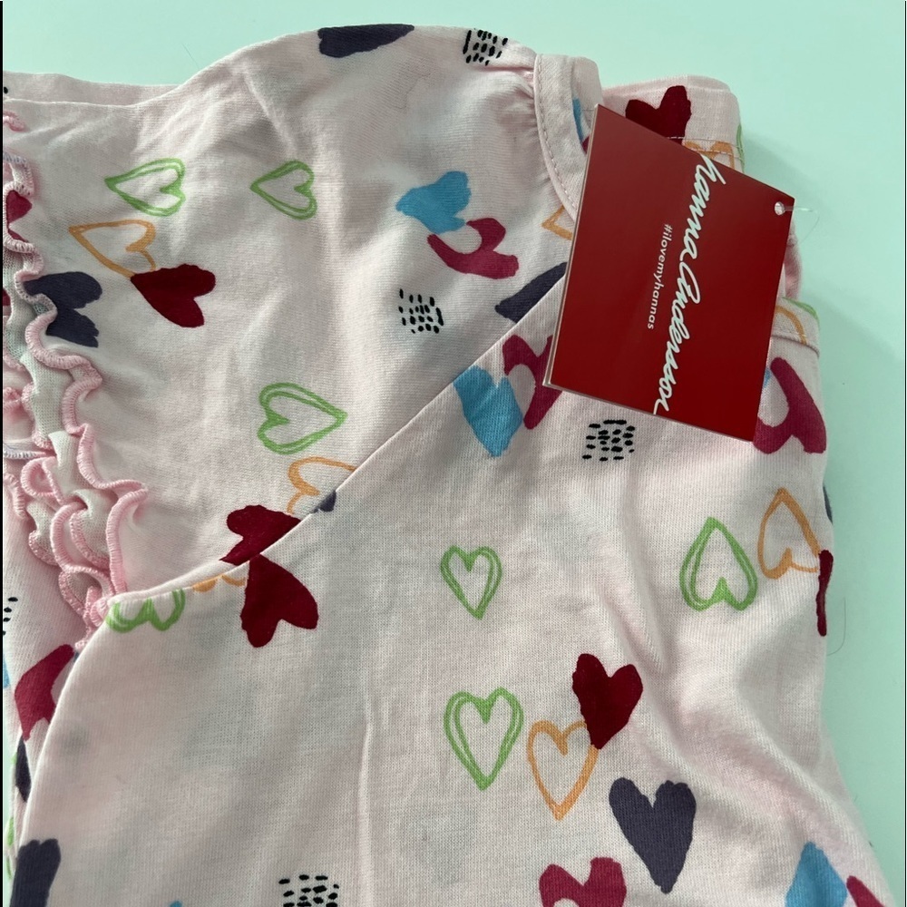 Hearts blouse, size 10 (140)by Hanna, New with Tags